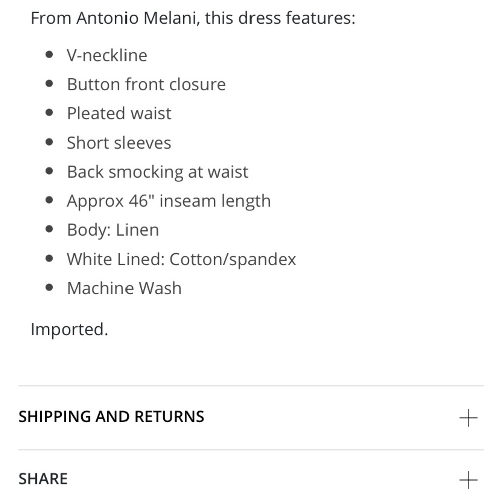 Linen button dress! - Picture 2 of 2